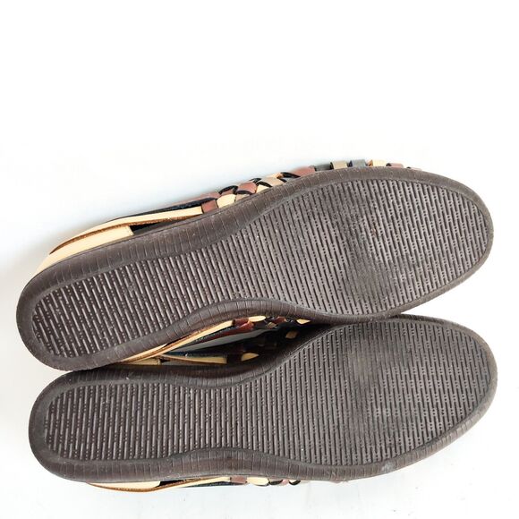 Softspots Woven Comfort Leather Huarache Sandals Slingback Flat 9 Narrow - Picture 11 of 11